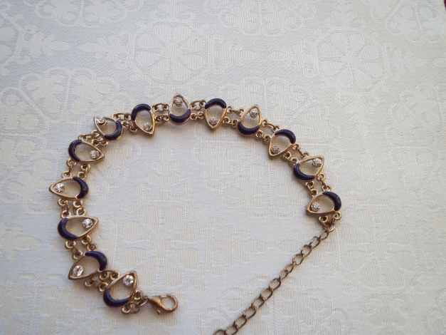 Armkette, Vintage, Kristallsteine 