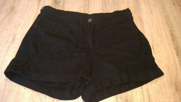schwarze stoffshorts, 