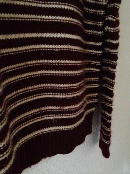 Strickpulli weinrot weiß Forever21 34/36