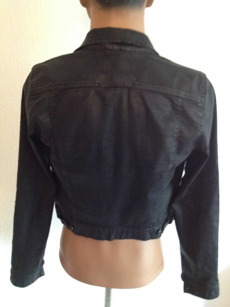Diesel / Jeansjacke in Lederoptik 