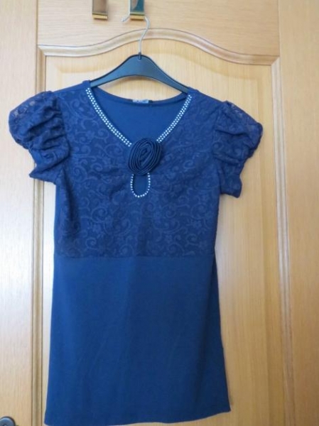 Oberteil(sehr schick),dunkelblau,neu,Kurzarm