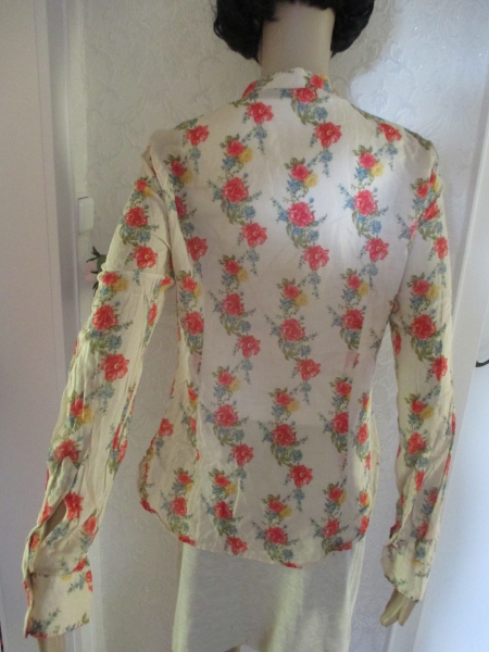 NEU Blumen Blüten Flower Power Langarm Bluse Tunika 
