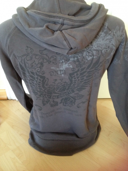 Edc by Esprit Sweatshirtjacke Grau mit Aufdruck Gr M