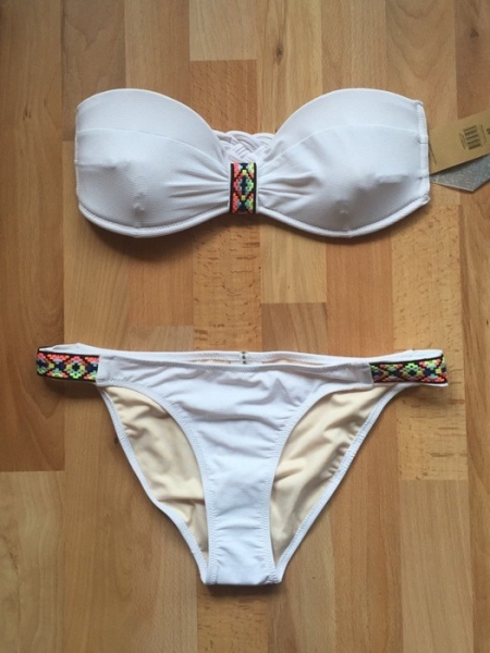 Bikini weiß Azteken Aztec trägerlos Hippie Festival