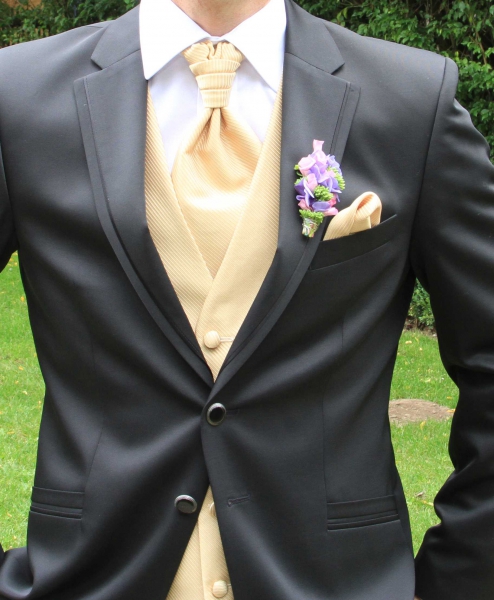 Brinkleys wedding Weste Plastron Einstecktuch Gr 48 gold 149€ NP