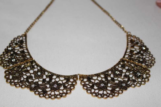 Statement Kette Blumen vintage