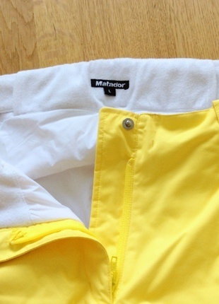 Matador Skihose gelb neu L warm Fleece Nierenwärmer Skischuhklemme #Matador