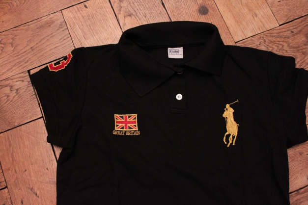 schwarzes Poloshirt von Ralph Lauren