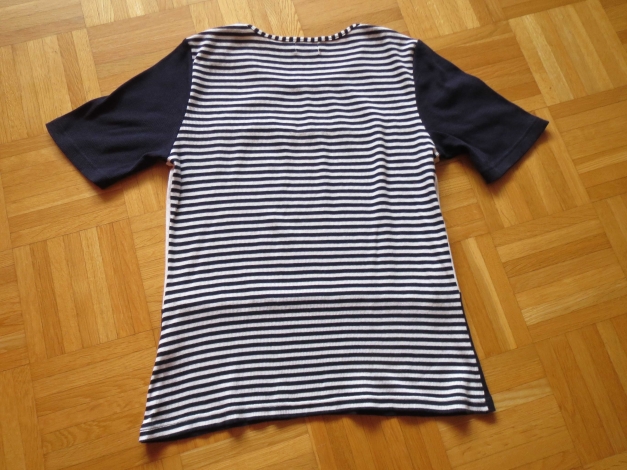 Oberteil/Shirt,Kurzarm,dunkelblau-weiß