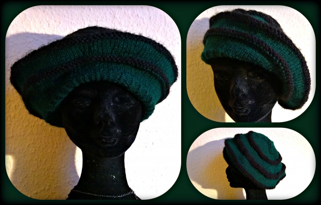 Multi-Look Mütze in grün/schwarz