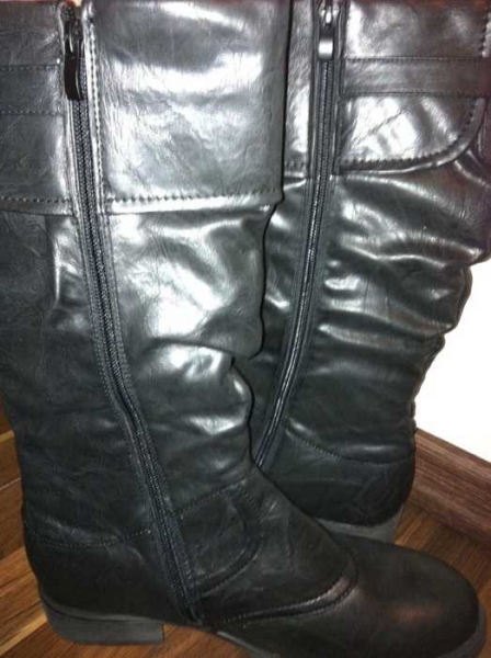 Neue Biker Boots Stiefel schwarz 