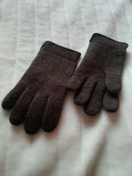 Braune Woolmark Handschuhe