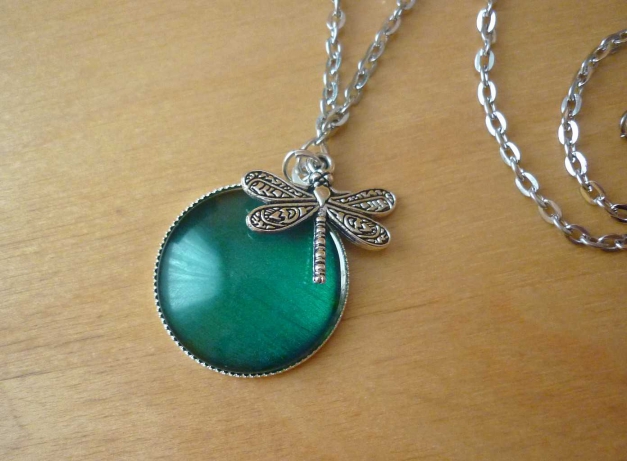 Kette grüne Libelle mystic gothic romantisch grün türkis 