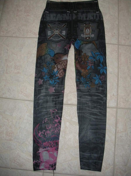 Stylische Print-Leggings -schwarz- Gr.S Neu mit Etikett