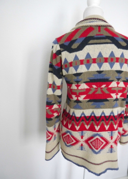 a wear (via Asos) Strickjacke vintage *36 *S * Wolle *H&M * INKA azteken