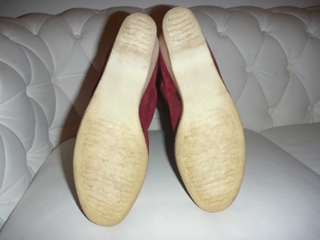 Stiefel - Wildleder - rot - Futter Lammfell - Gr. 39/40