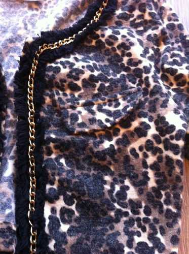 Sexy Leoparden Weste mit Goldkette Gr M gold leo boho vintage blogger