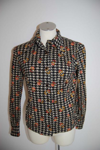 Vintage True Hahnentrittbluse Bluse Trendi