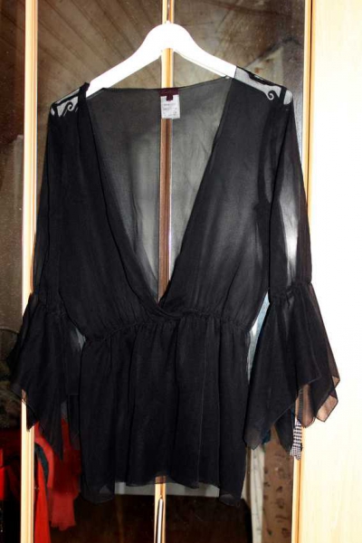 Bluse + Top Renato Nucci, schwarz, Seide , NEU!