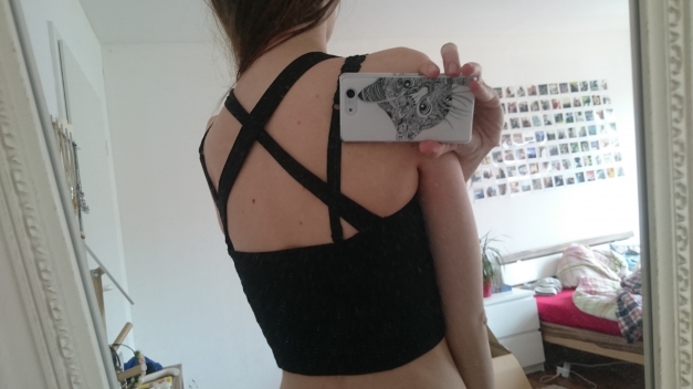 schwarzes Bralette Croptop 