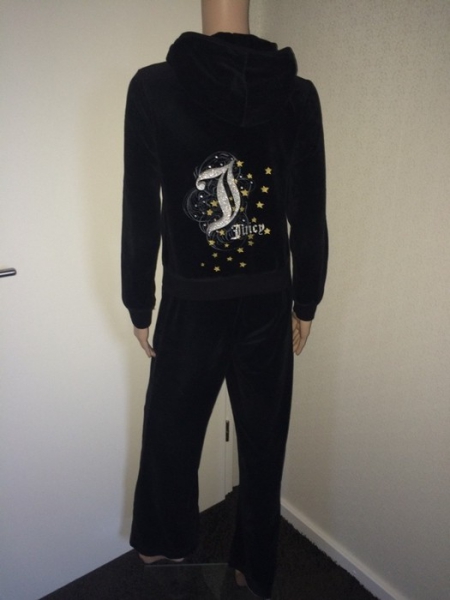 Toller Juicy Couture Anzug / Tracksuit , Nicki , schwarz , Gr. M , Glitzer 