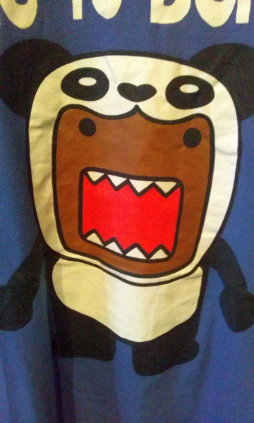 blaues Printshirt Domo