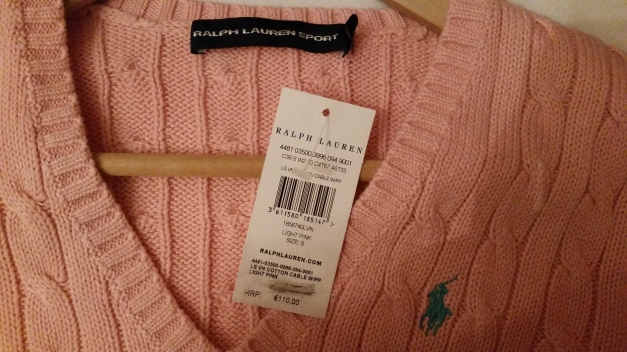 Originaler rosa Ralph Lauren Pullover