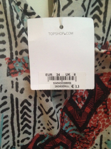 Croptop von Topshop NEU MIT ETIKETT