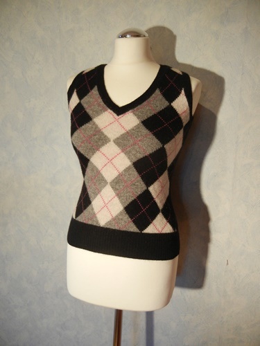 schwarzer Rauten-Pullunder