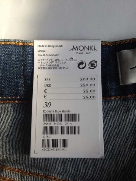 Monki Shorts mit Spitze 30 neu