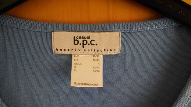 Himmelblaues Basicshirt 3/4-Arm