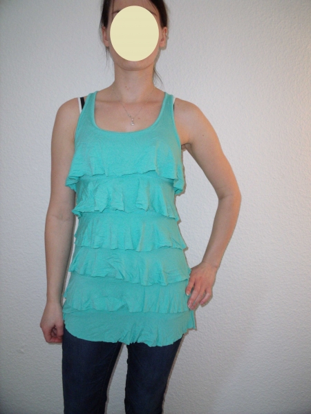 langes Top, Shirt, ungetragen, Wasserfall