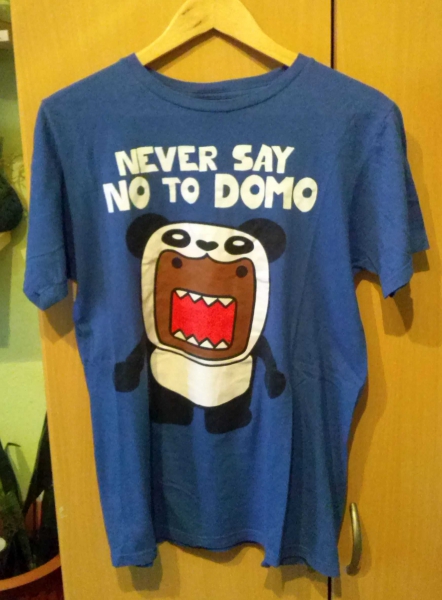 blaues Printshirt Domo