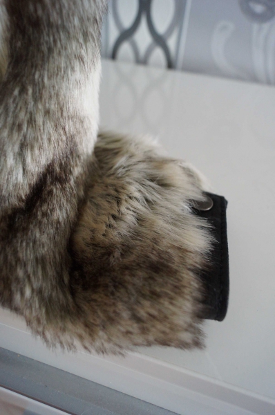 Kunstfell und Leder Jacke für Herbst Winter 10 38 M