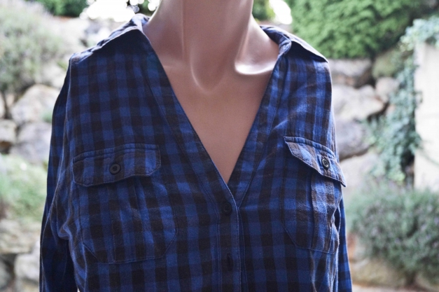 Country / Western / Langarm Bluse / Karo