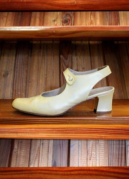 Pumps 39, Slingbacks, echt Leder, Vintage, Rockabilly