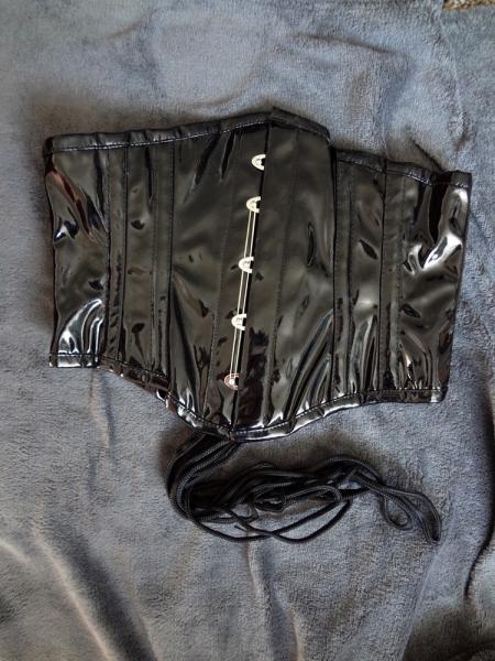 Burleska Lackmieder Waspie, Korsett, Unterbrust, Mieder, Gothic, WGT, Fetisch, Lackkorsett