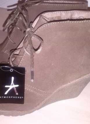 NEU Halbschuhe mit Keilabsatz, Wedges, Herbstschuhe, Schnürwedges