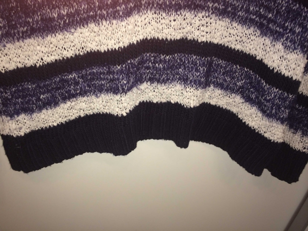 Pullover flauschig weich weiß blau getreift S / Koton