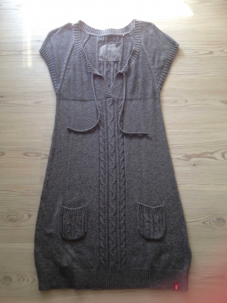 EDC by Esprit Strickkleid Grau Gr M