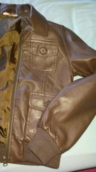 braune (Kunst)- Lederjacke 