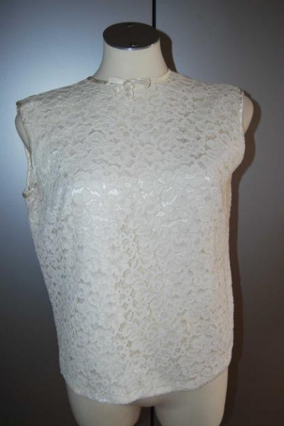 Weisse Spitze/Bluse Vintage Trendi