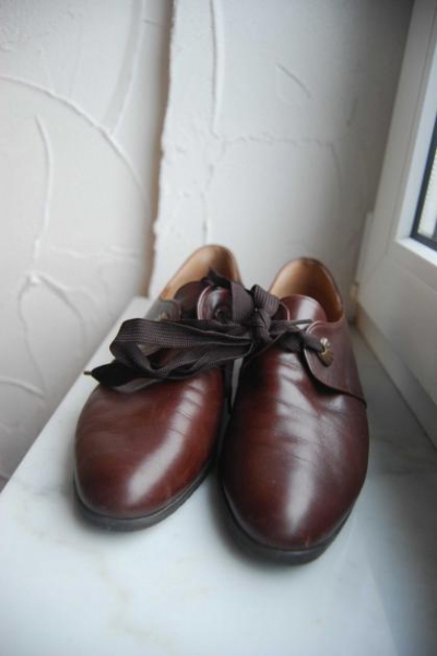 Vintage  Leder Schnürschuhe Schuhe Trendi