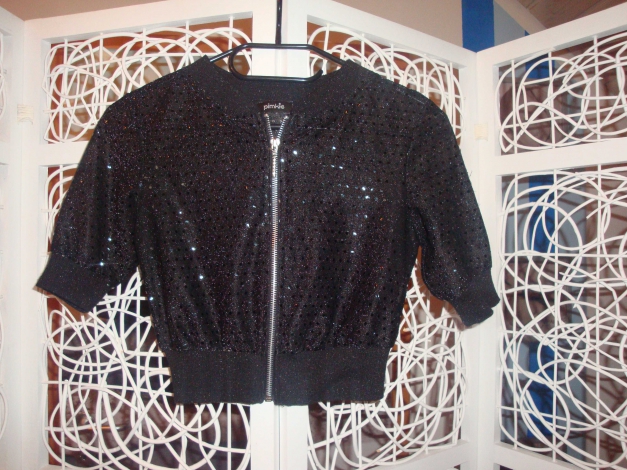 Partyjäckchen schwarz-glitzenrd