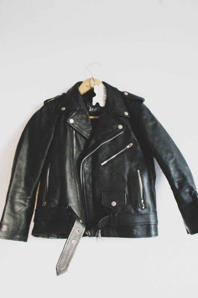 Schwarze Biker Lederjacke Topshop Gr. 34 XS