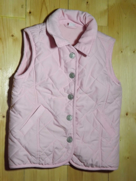 Größe 104 Weste ärmellos wattiert gesteppt rosa