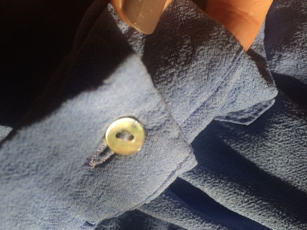 Wickelbluse Shirt Hemd blau XS