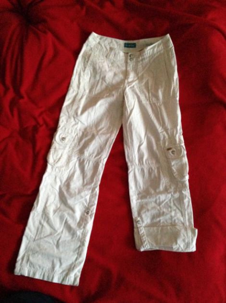 Street One Hose, weiss, Krempelhose, Cargo