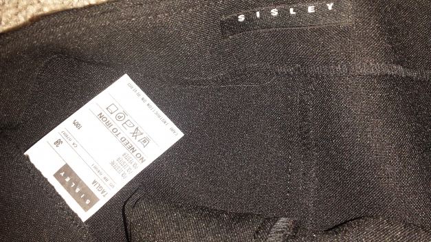 Edler Sisley Stoff Rock Business Schwarz XS