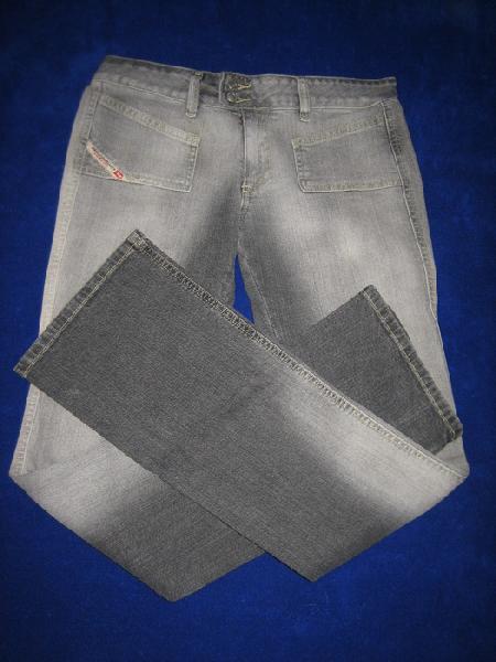 DIESEL HUSH Grau Bleached 26/27 34/36 SIZE 14 Jeanshose Jeans Hüftjeans Hose Hüfthose